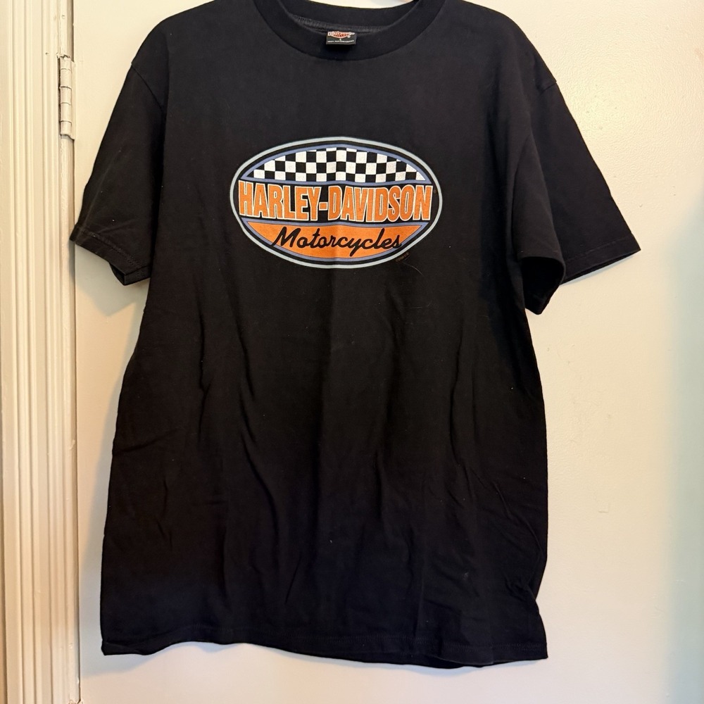 Vtg Harley Davidson Daytona Beach Sz L Great Condition Double Sided Graphic